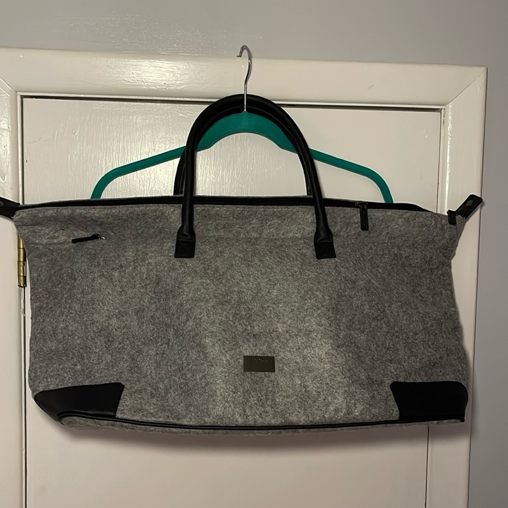 Hugo Boss Gray and black carry on/ weekender‎ tote bag